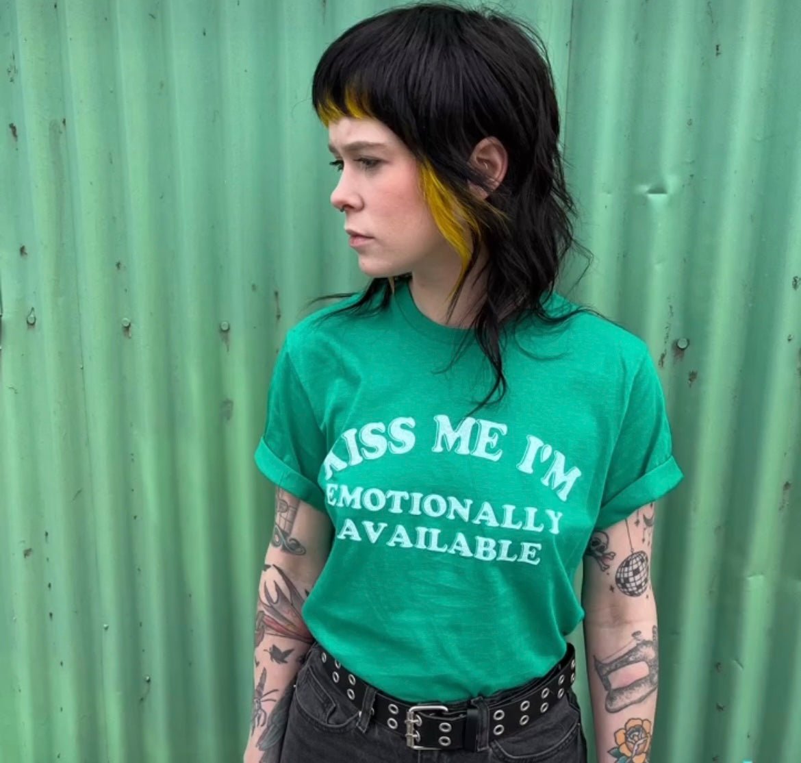 Emotionally Available T Shirt - Low Road Merch
