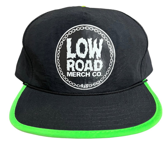Low Road Chain Logo - Black/Neon Green Hat - Low Road Merch
