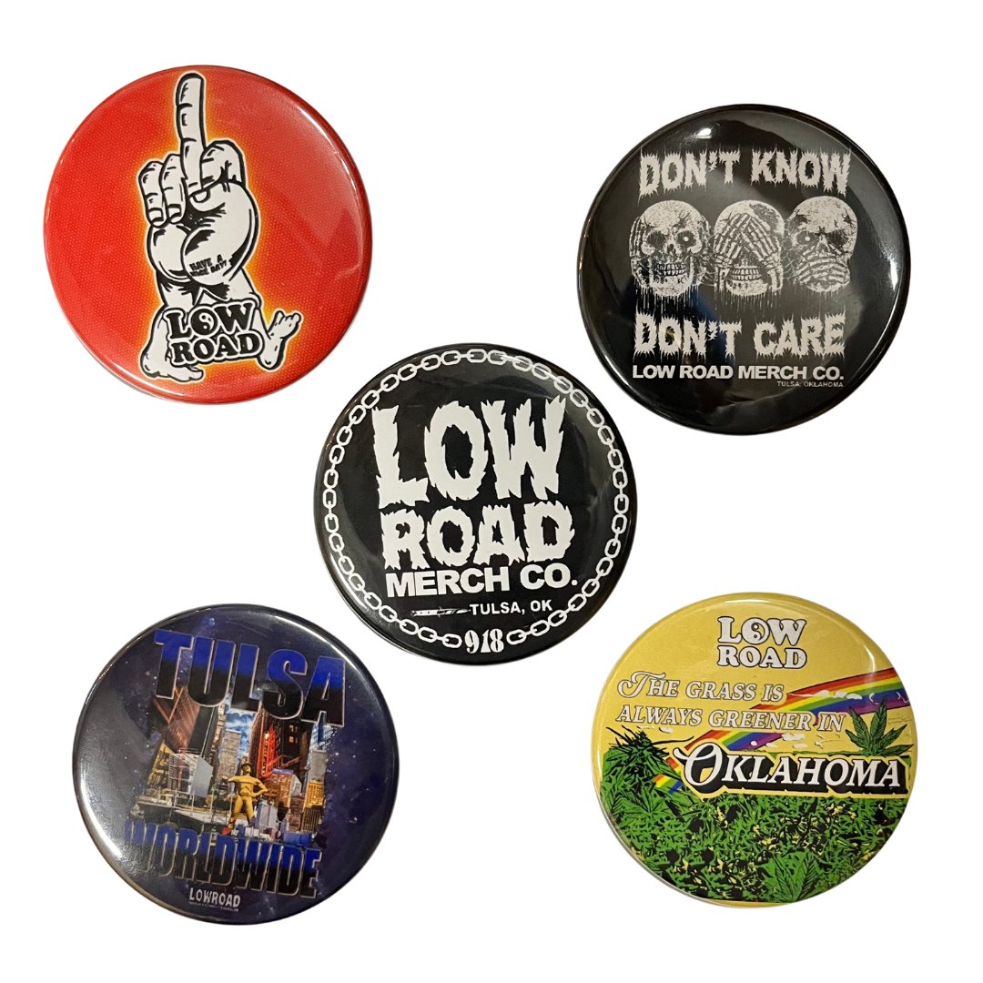 Low Road Merch Button 3 Pack - Low Road Merch