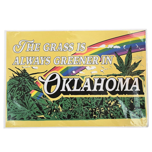 Oklahoma - Grass Is Always Greener Poster - Low Road Merch