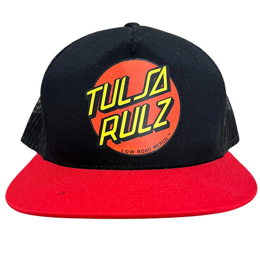 Tulsa Rulz Hat Red & Black Snapback - Low Road Merch