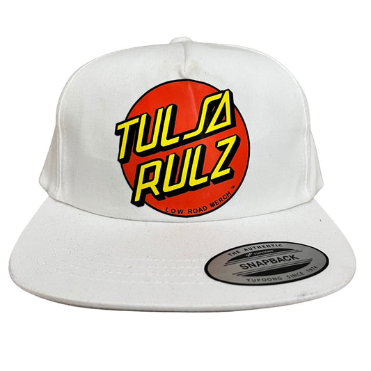 Tulsa Rulz Hat White Snapback - Low Road Merch